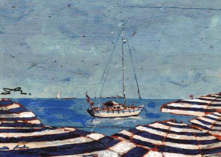 Art work by Massimo Lomi Alla Fonda - oil plywood 